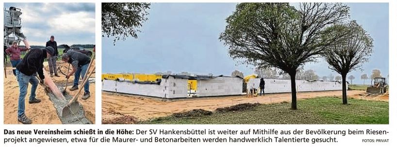 HSV: Handwerker für Vereinsheim-Bau gesucht